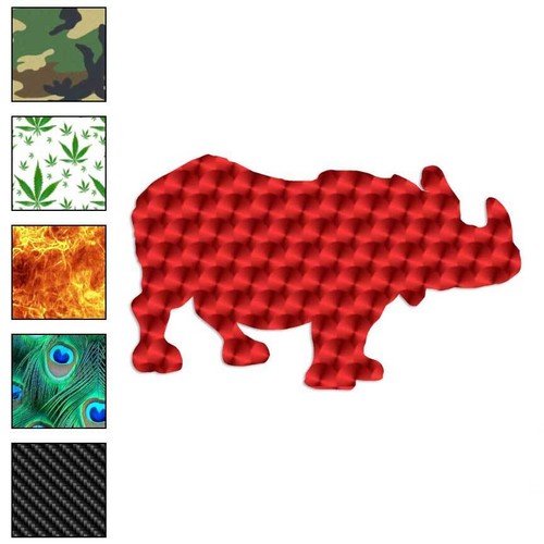 Rhino drawing vinyl decal - rhino,