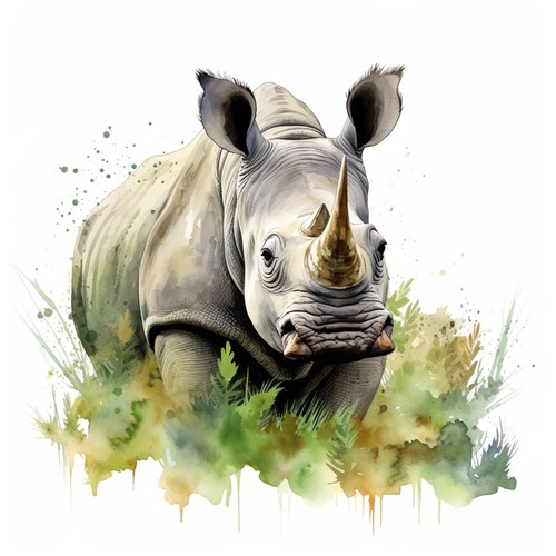 18x18 car decal rhino - 18x18,