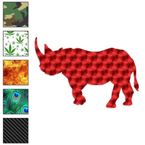 Rhinoceros rhino vinyl decal - rhinoceros, rhino,