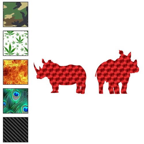 Rhinos rhinoceros vinyl decal - rhinos,