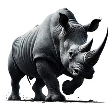 Grey Rhinoceros Vinyl Sticker
