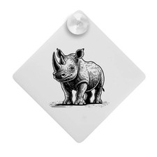 'Happy Baby Rhino' Suction Cup