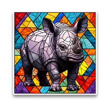 Cute Rhino Safari Animal Faux