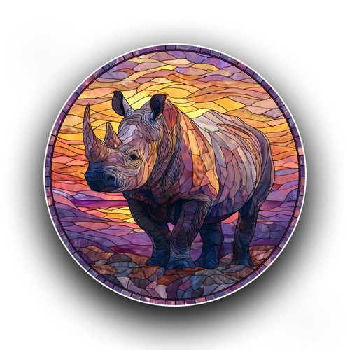 Beautiful rhino sunset - rhino,